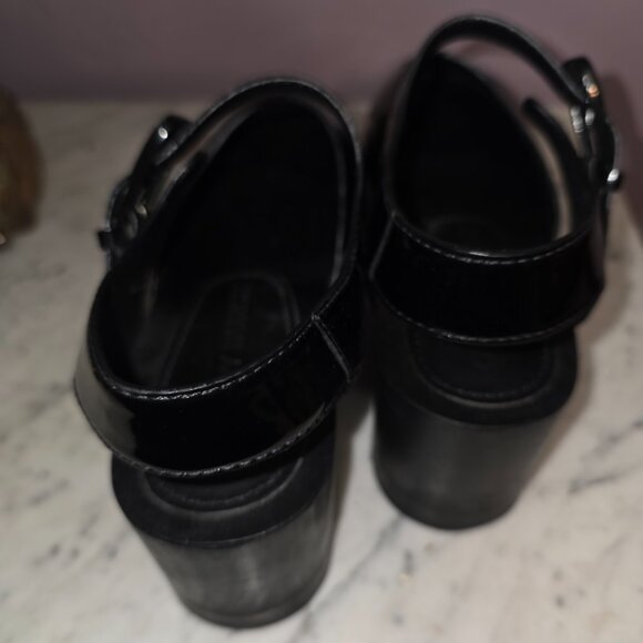 Tory Burch Lug Sole Patent Leather Clogs – Black – Size 8 - Picture 7 of 11